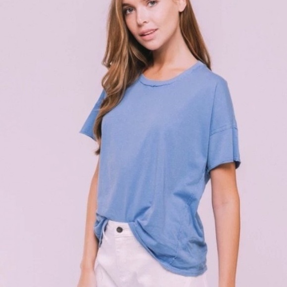 Raw Edge Boxy Tee - Picture 1 of 2